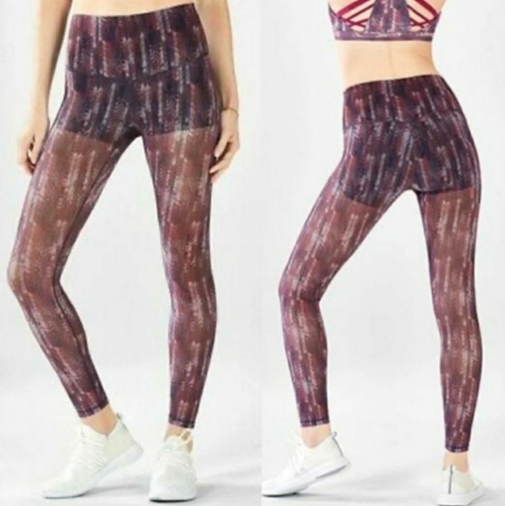 Fablectics PowerForm size Medium mesh legging high rise waist gym exercise